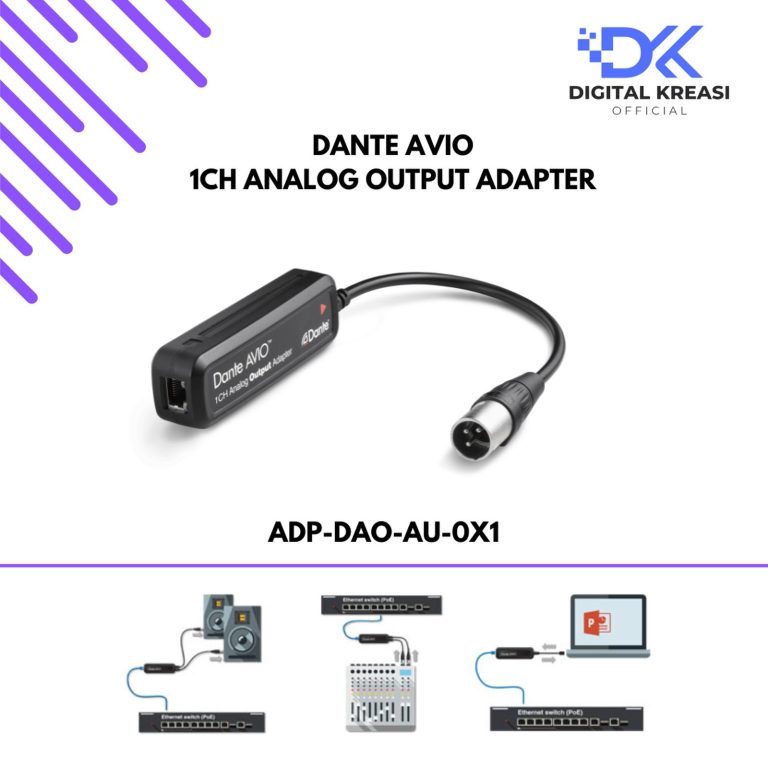 Dante AVIO 1 CH Out Adapter IP to XLR Extender